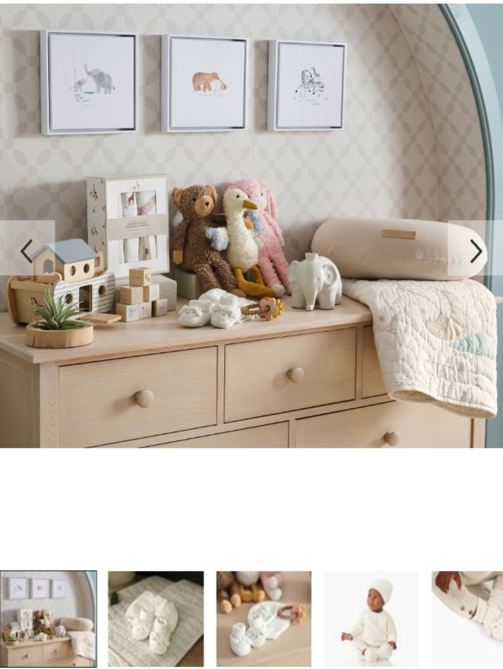 NWT: POTTERY BARN KIDS; SHEEP ORGANIC HAT & BOOTIE SET, IVORY/CREAM, 3-6mo. - Picture 4 of 7